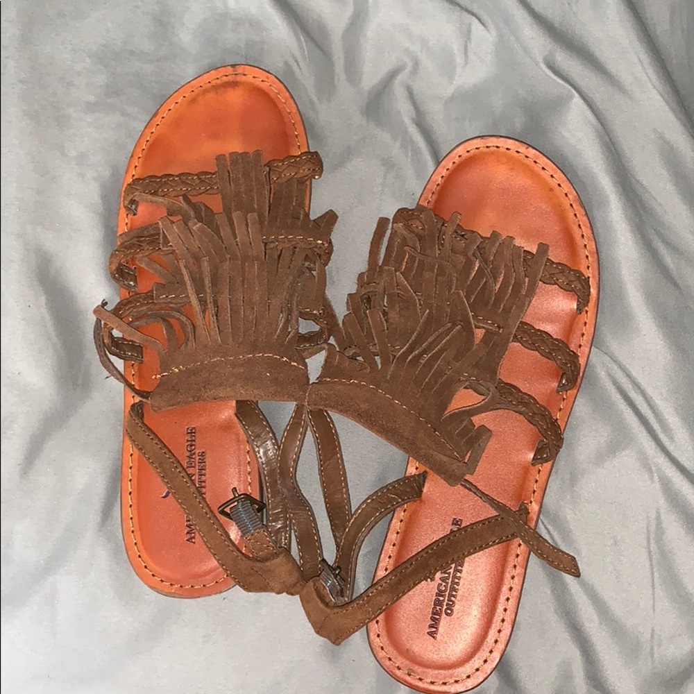 American eagle fringe sandals